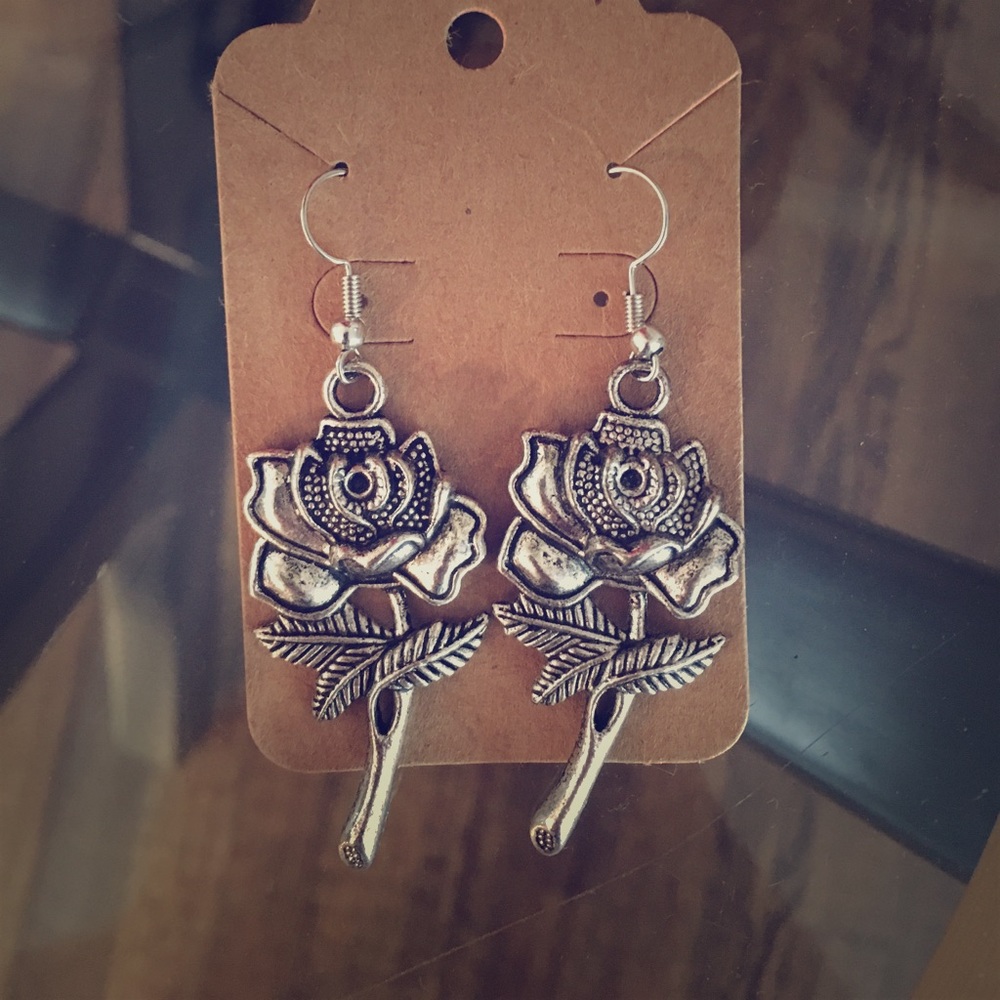 Rose earrings